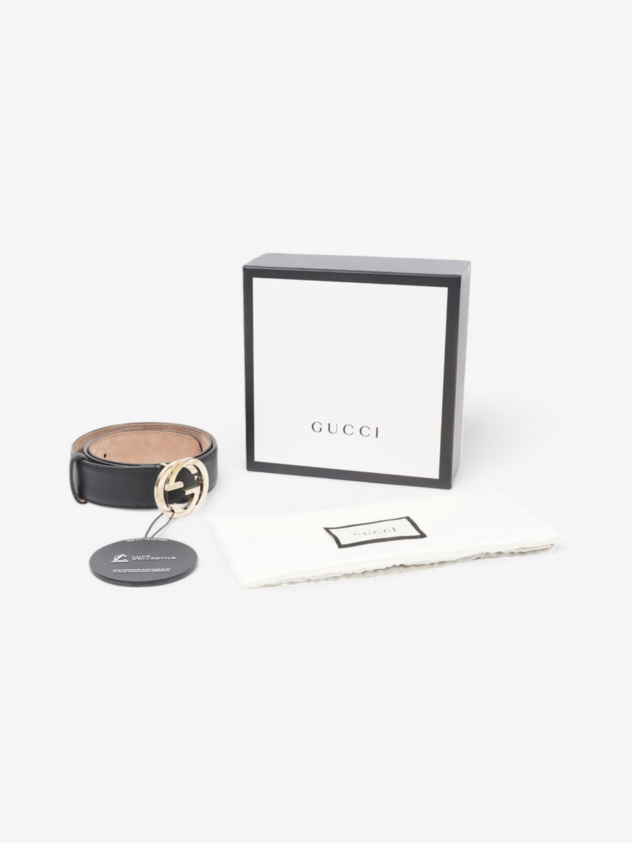 Gucci Interlocking G Belt Black Leather 85cm 34