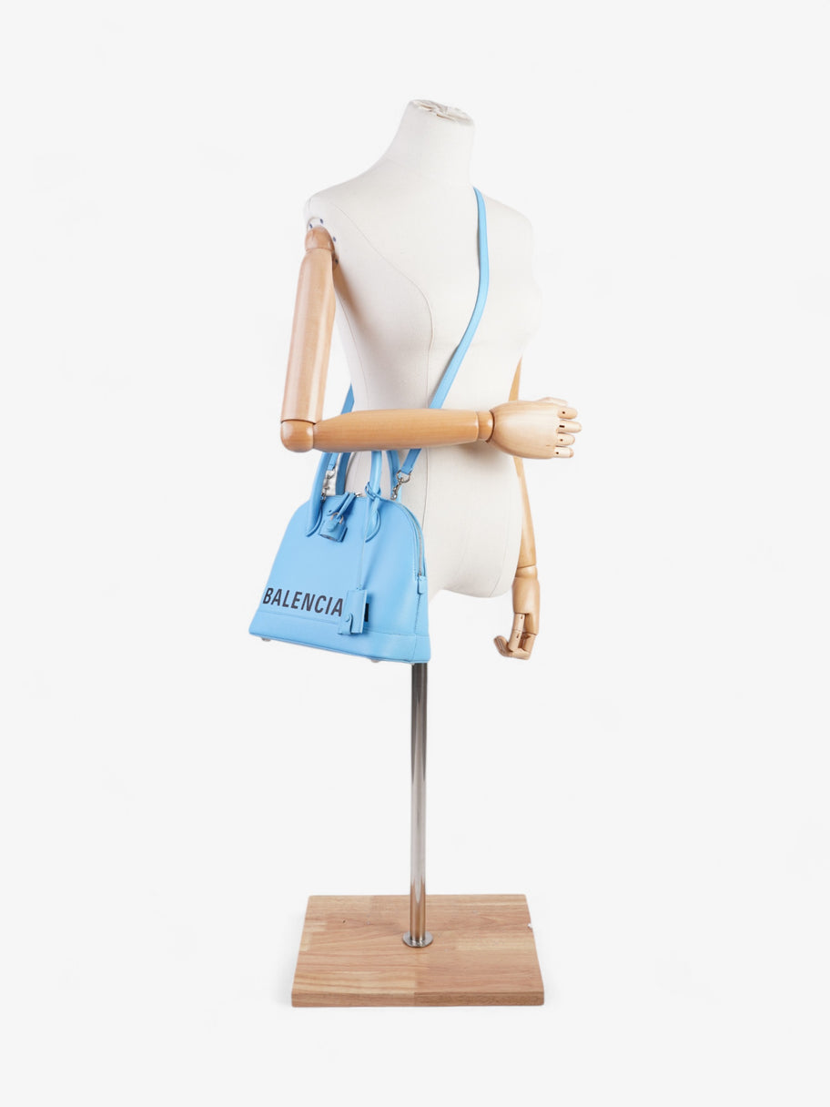 Balenciaga Ville Blue Calfskin Leather Small Image 2