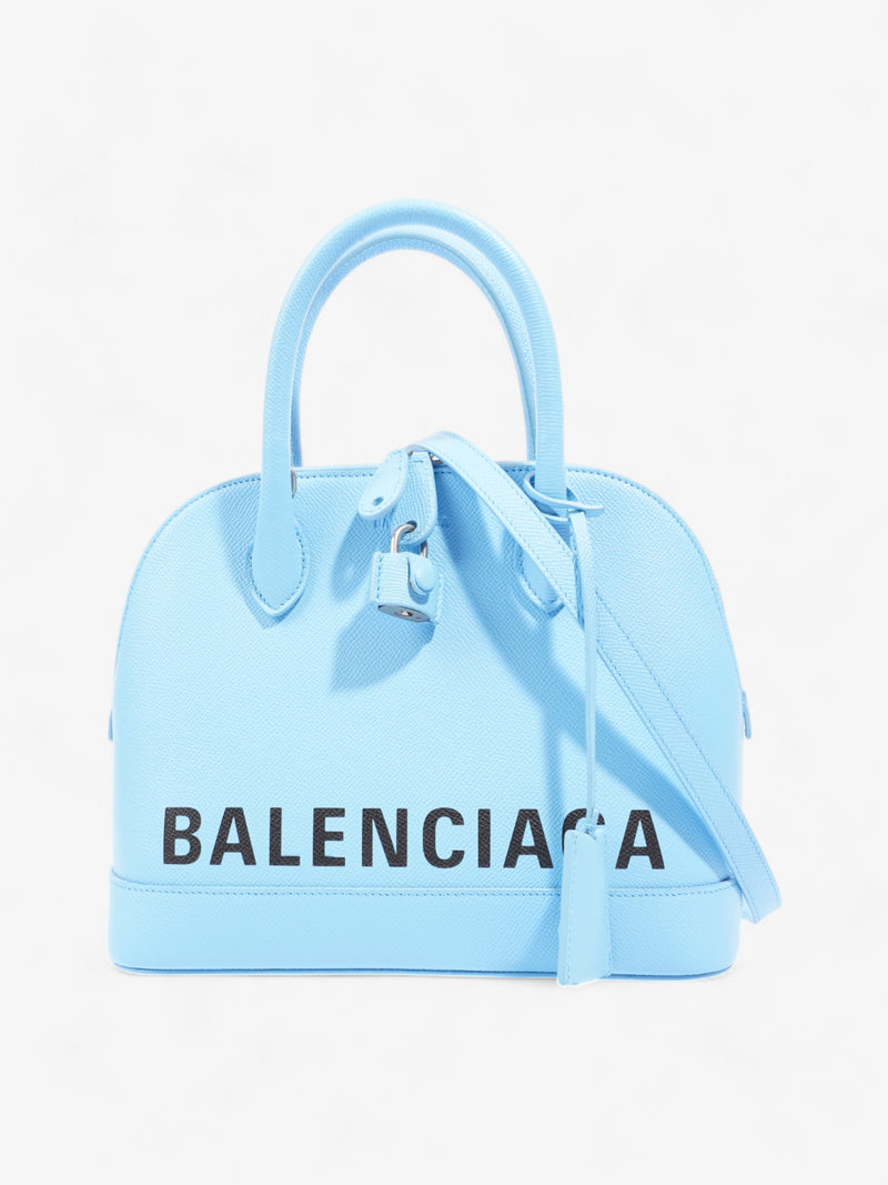 Balenciaga Ville Blue Calfskin Leather Small