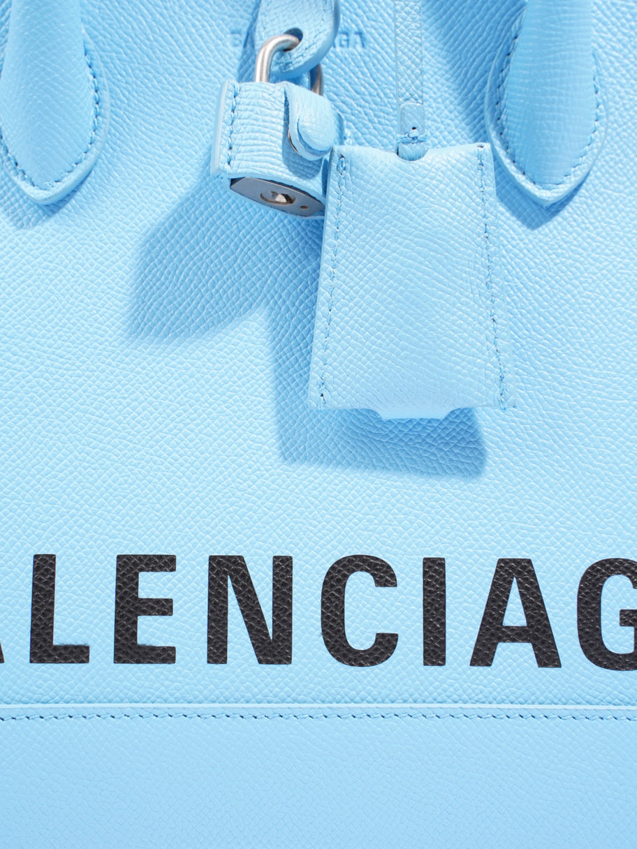 Balenciaga Ville Blue Calfskin Leather Small Image 7
