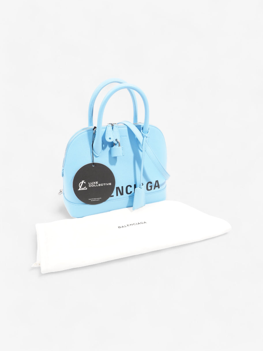 Balenciaga Ville Blue Calfskin Leather Small Image 9