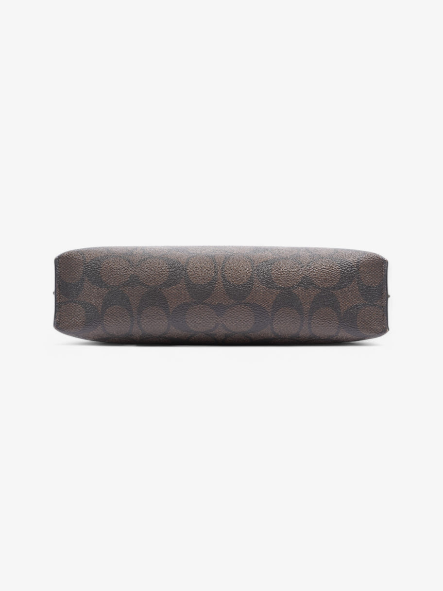 Coach Wristlet Pouch Brown Coated Canvas Image 6
