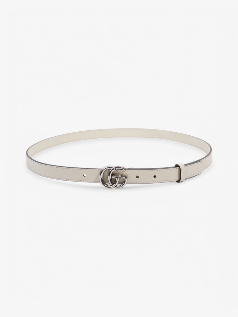 Gucci Skinny Marmont Belt White Leather 100cm 40