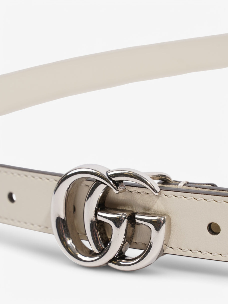 Gucci Skinny Marmont Belt White Leather 100cm 40