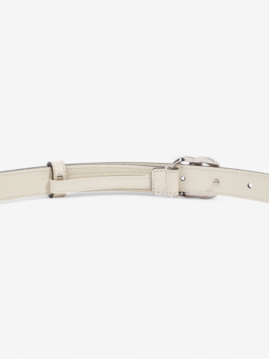 Gucci Skinny Marmont Belt White Leather 100cm 40