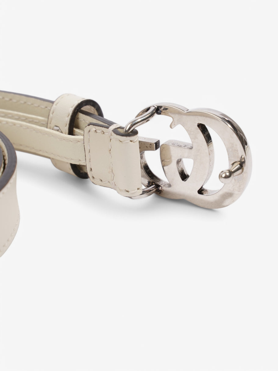 Gucci Skinny Marmont Belt White Leather 100cm 40