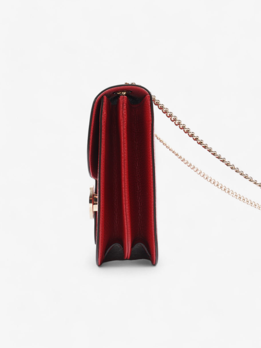 Gucci Dollar Interlocking G Red Calfskin Leather Medium Image 3