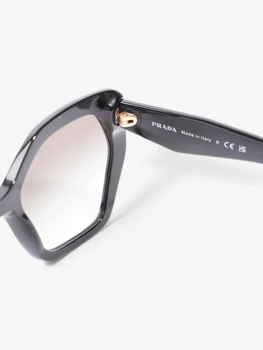 Prada Symbole Logo Irregular Sunglasses Black Acetate 135mm Image 6