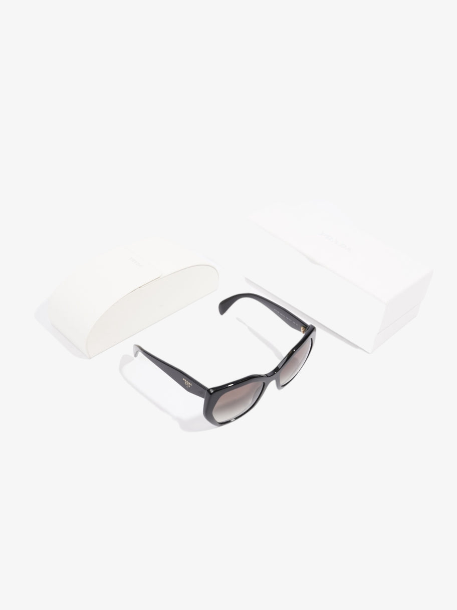 Prada Symbole Logo Irregular Sunglasses Black Acetate 135mm Image 7