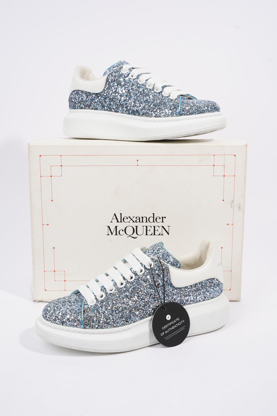 Alexander McQueen Oversized Sneaker Blue Glitter EU 39 UK 6 Image 11