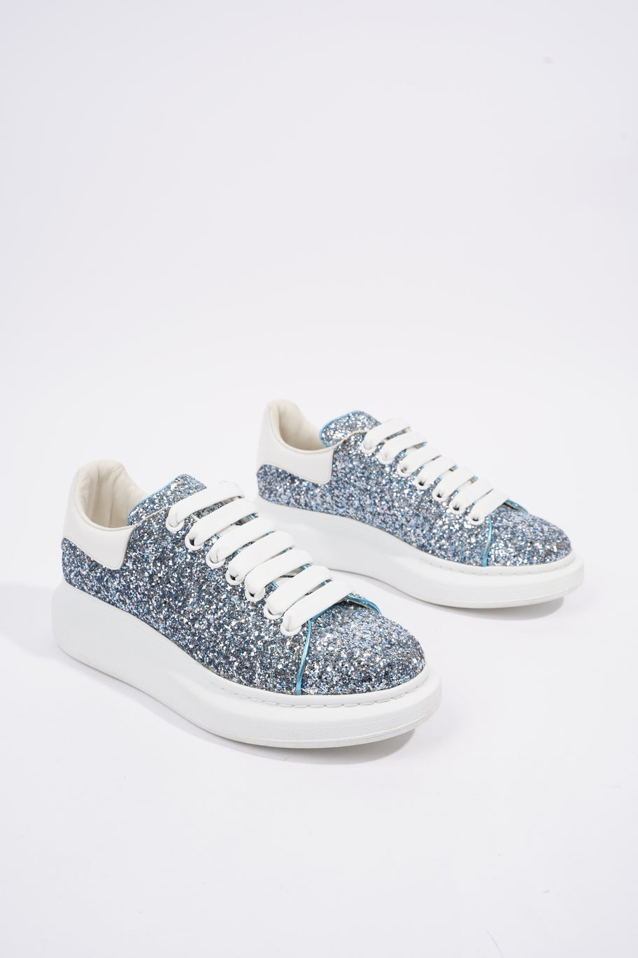 Alexander McQueen Oversized Sneaker Blue Glitter EU 39 UK 6 Image 2