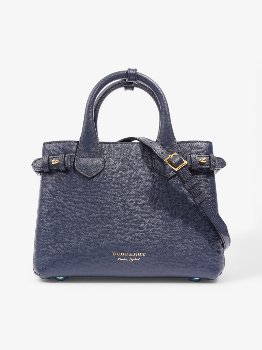 Burberry Banner Bag Ink Blue / House Check Calfskin Leather Small Image 1