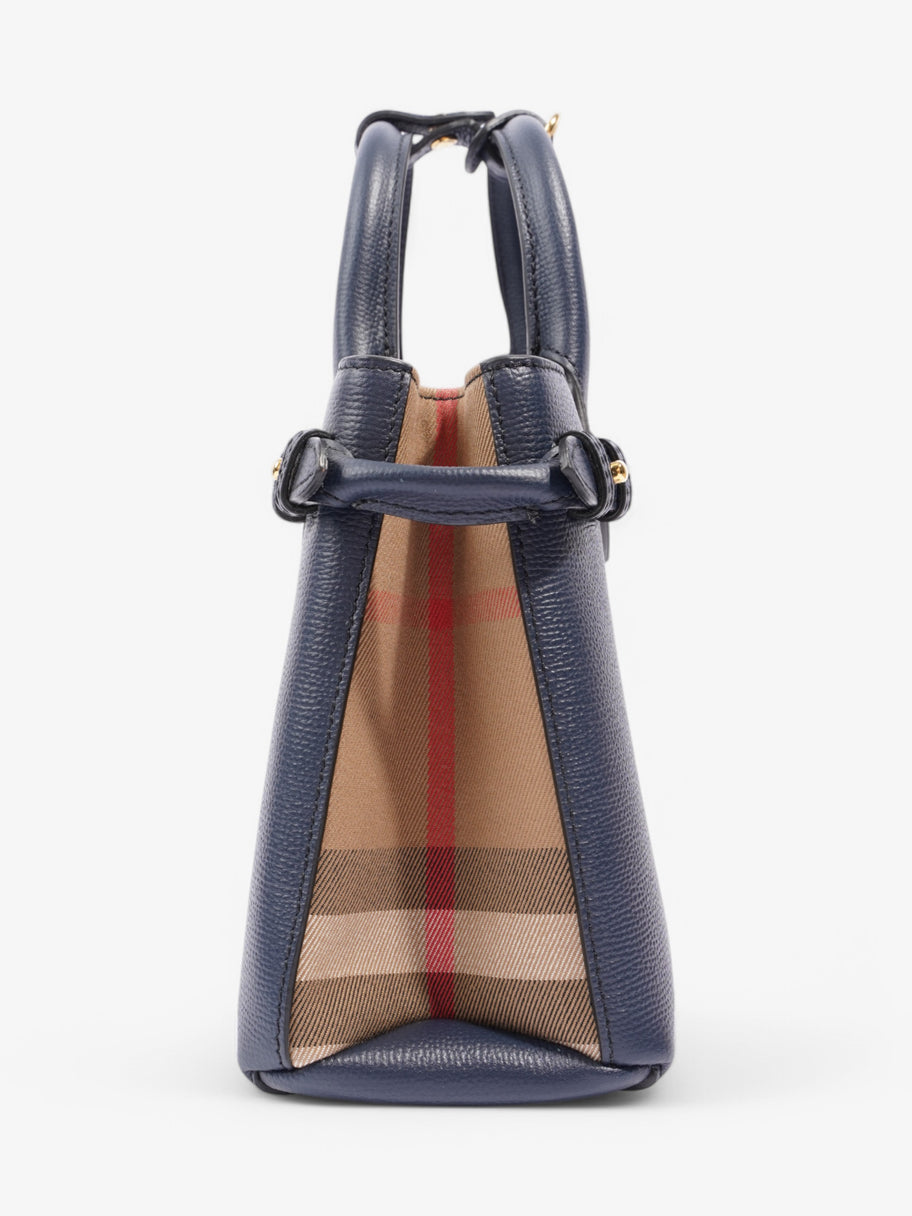 Burberry Banner Bag Ink Blue / House Check Calfskin Leather Small Image 3