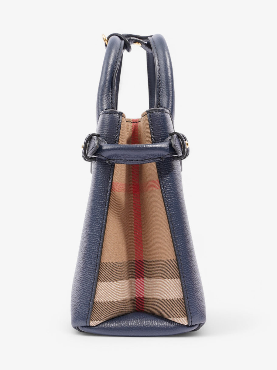 Burberry Banner Bag Ink Blue / House Check Calfskin Leather Small Image 5