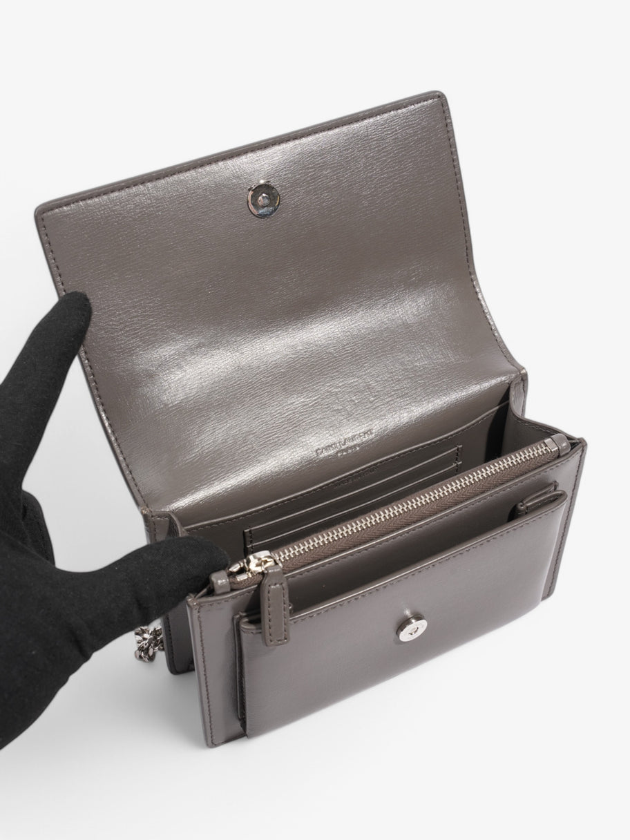 Saint Laurent Sunset Grey Leather Small Image 7