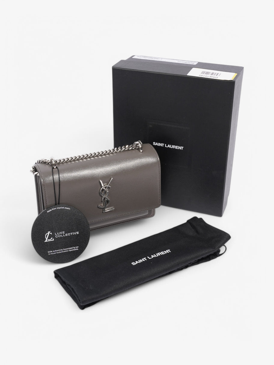 Saint Laurent Sunset Grey Leather Small Image 9