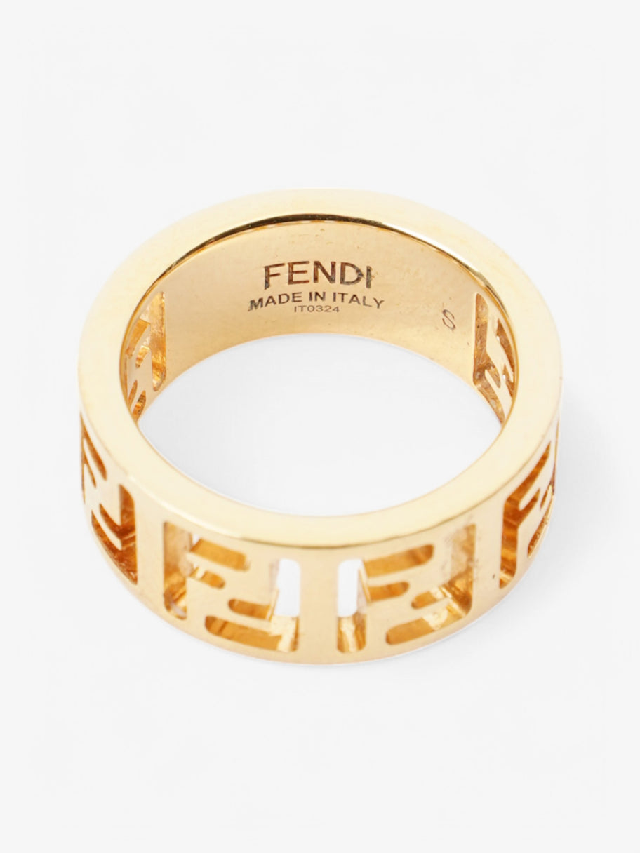 Fendi FF Ring Gold Base Metal Small Image 2