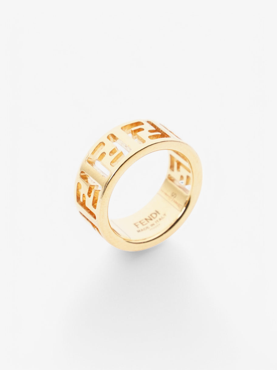Fendi FF Ring Gold Base Metal Small Image 3