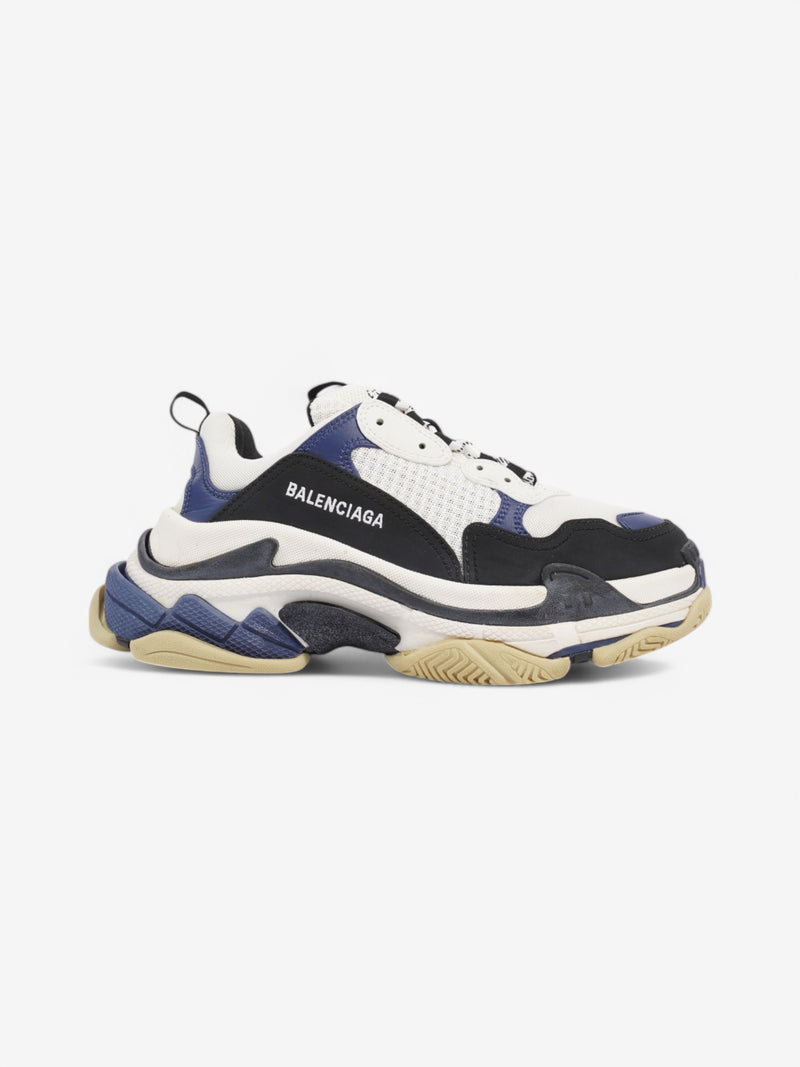 Balenciaga Triple S White  / Black / Blue Mesh EU 40 UK 7