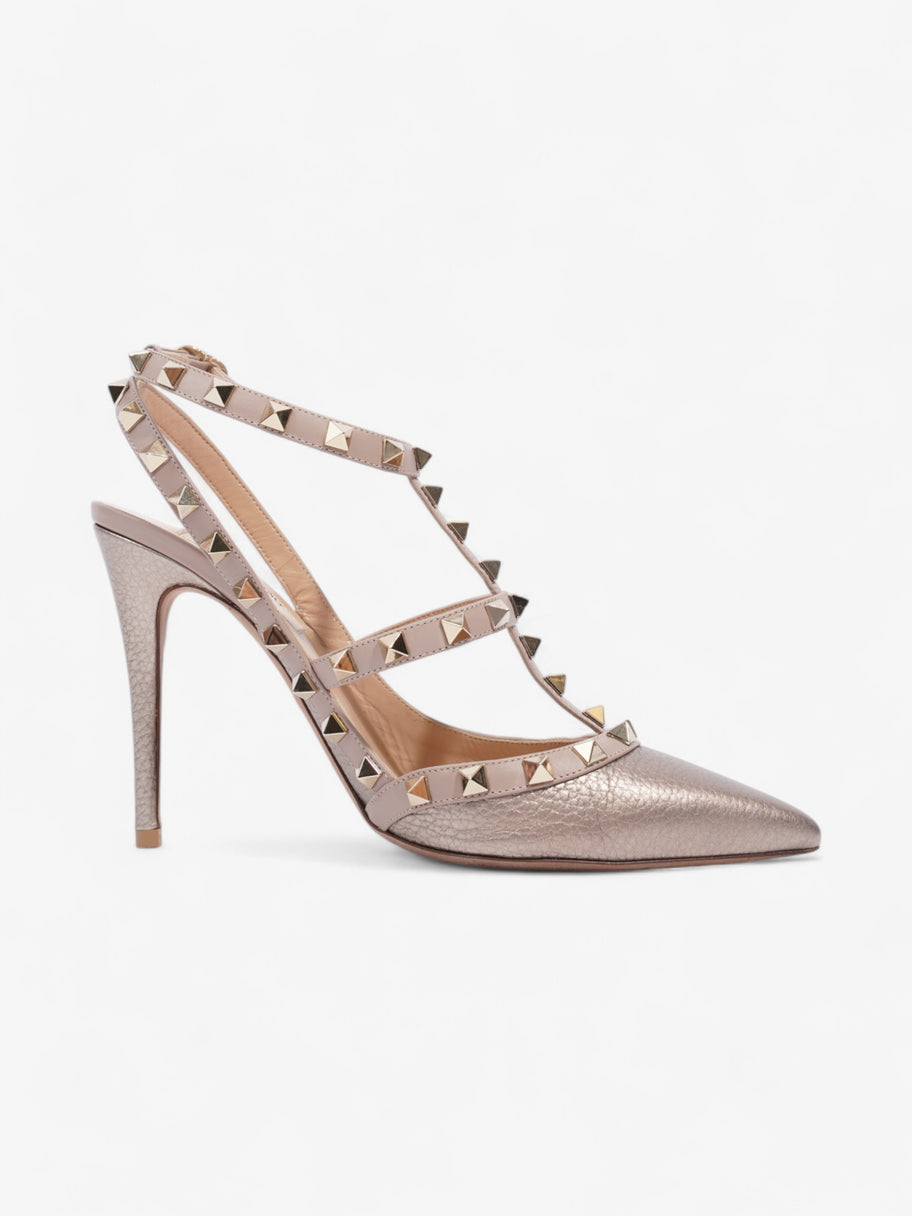 Valentino Rockstud Heels 100 Bronze / Nude Leather EU 38 UK 5 Image 4