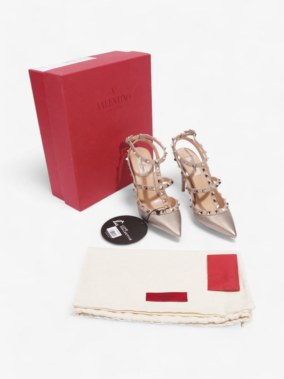 Valentino Rockstud Heels 100 Bronze / Nude Leather EU 38 UK 5 Image 9