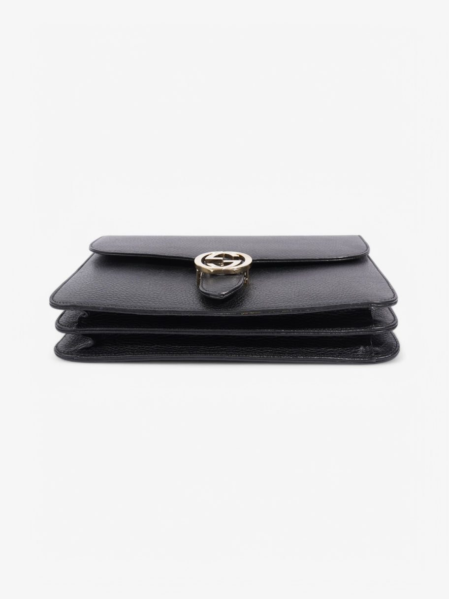 Gucci Dollar Interlocking G Black Calfskin Leather Medium Image 4