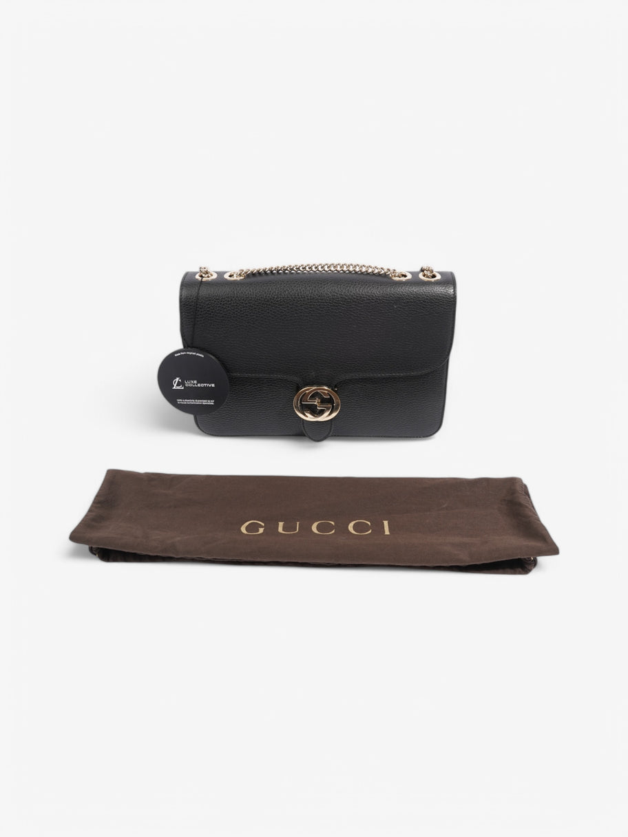 Gucci Dollar Interlocking G Black Calfskin Leather Medium Image 8