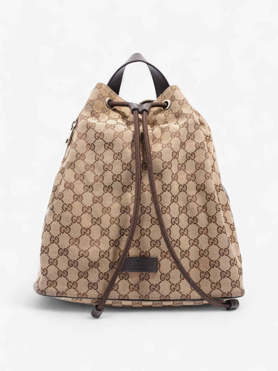 Gucci Drawstring Backpack GG Supreme Canvas Image 5