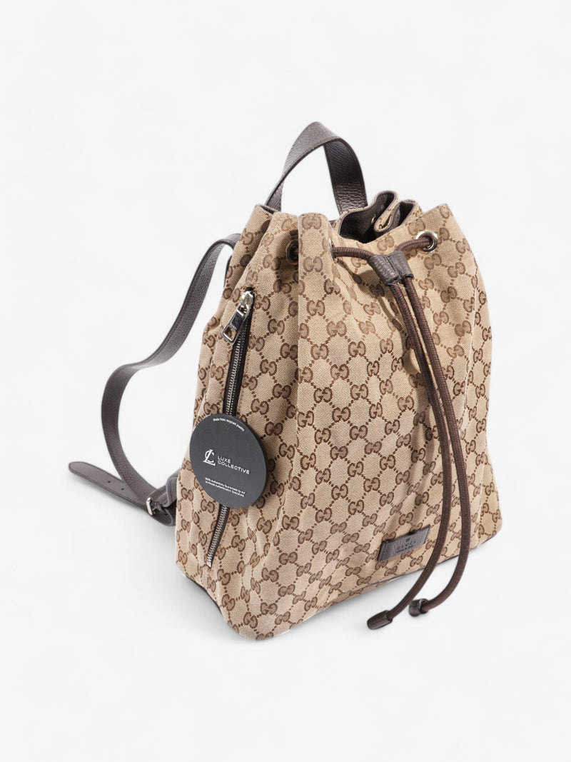  Gucci Drawstring Backpack GG Supreme Canvas