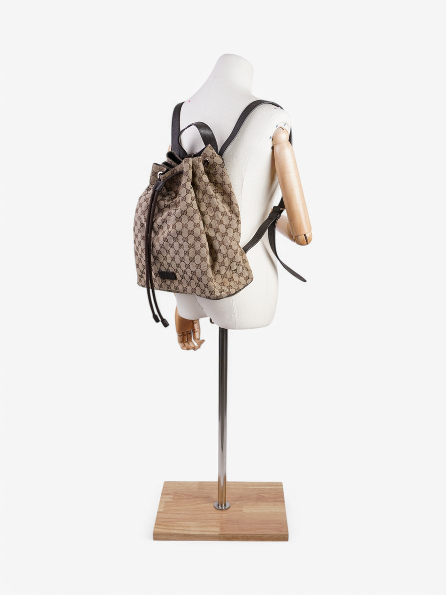 Gucci Drawstring Backpack GG Supreme Canvas Image 8