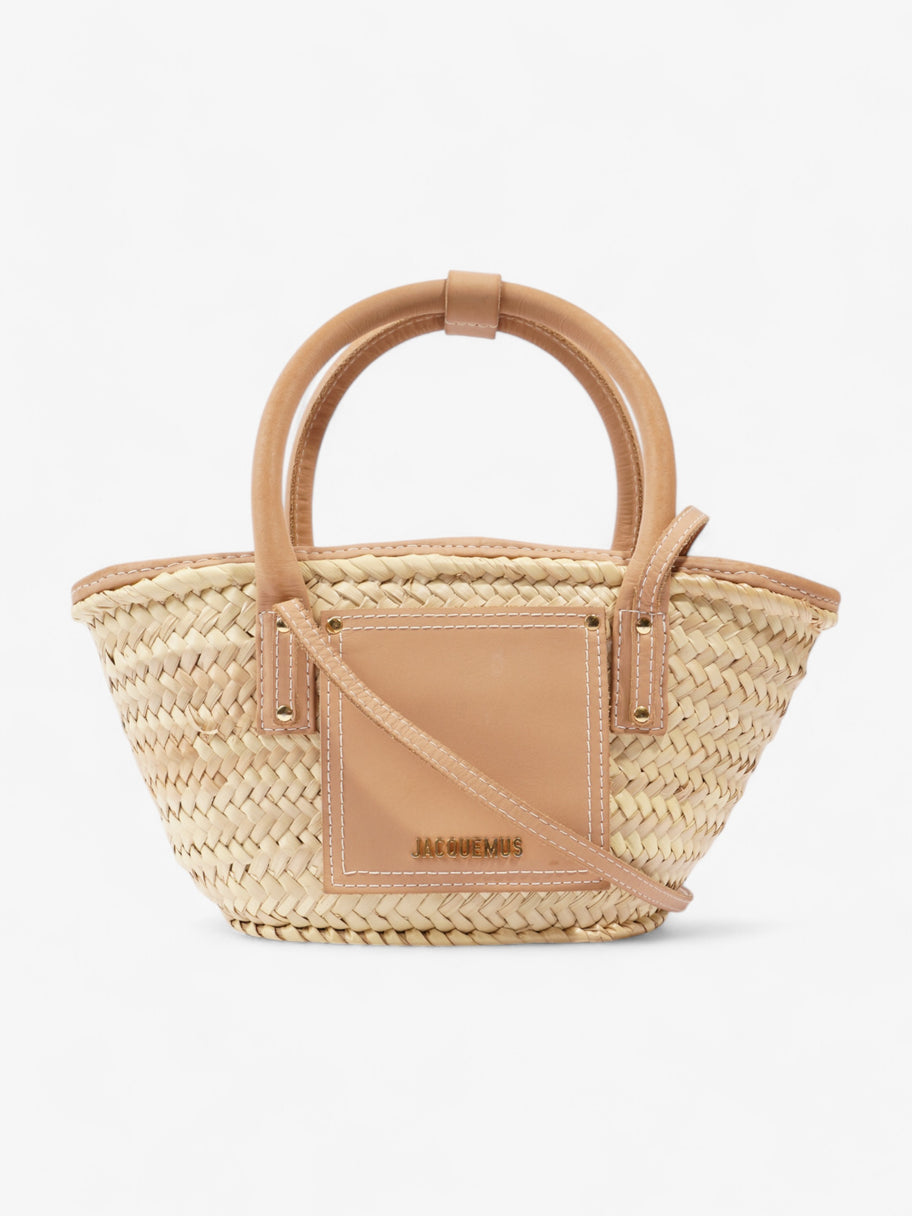 Jacquemus Le Panier Soli Tote Light Brown / Natural Raffia Petit Image 1