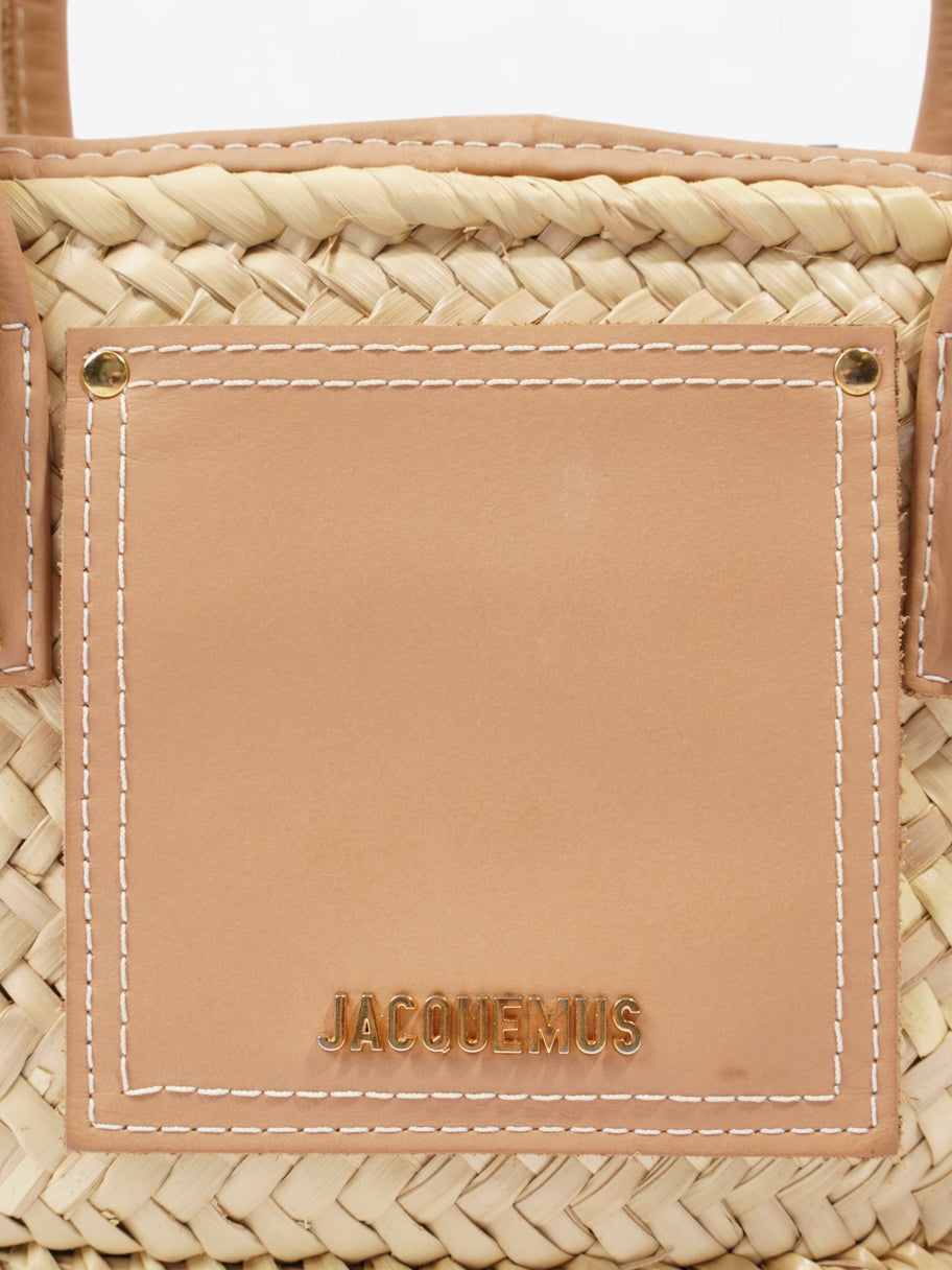 Jacquemus Le Panier Soli Tote Light Brown / Natural Raffia Petit Image 7