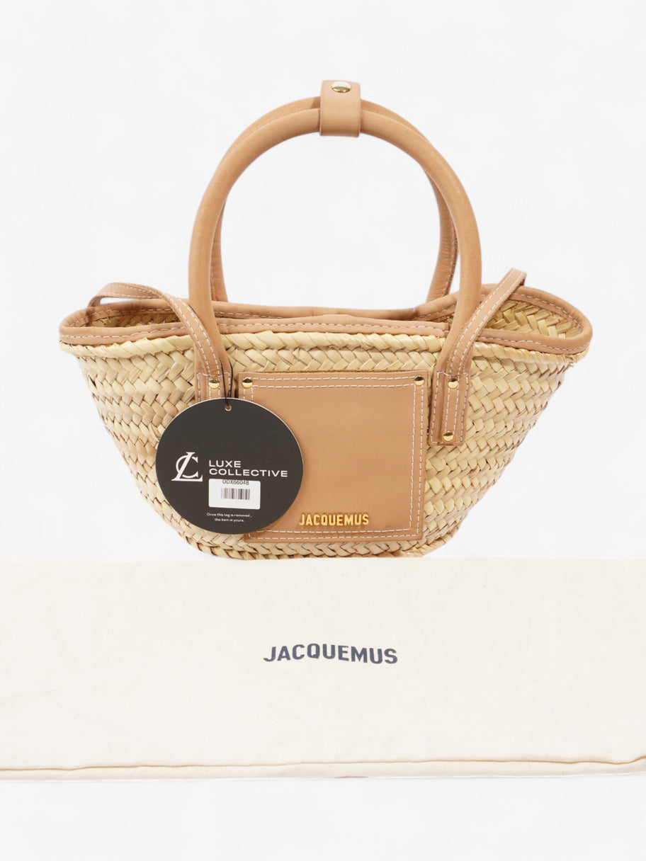 Jacquemus Le Panier Soli Tote Light Brown / Natural Raffia Petit Image 9