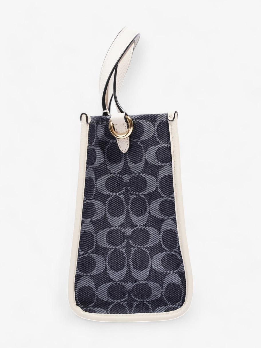 Coach Dempsey Tote White / Blue Denim Image 5