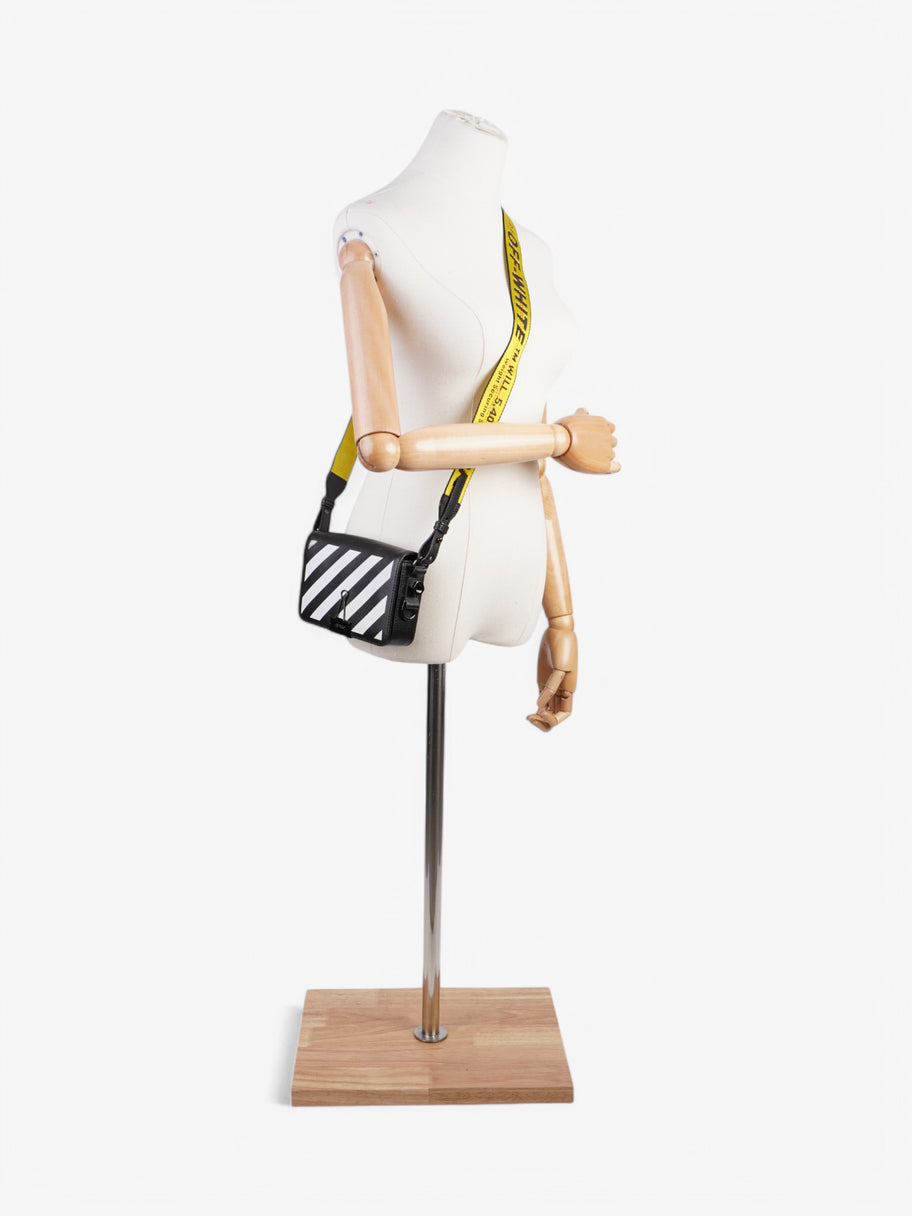 Off White Binder Clip Diag Bag Black / White Leather Image 2