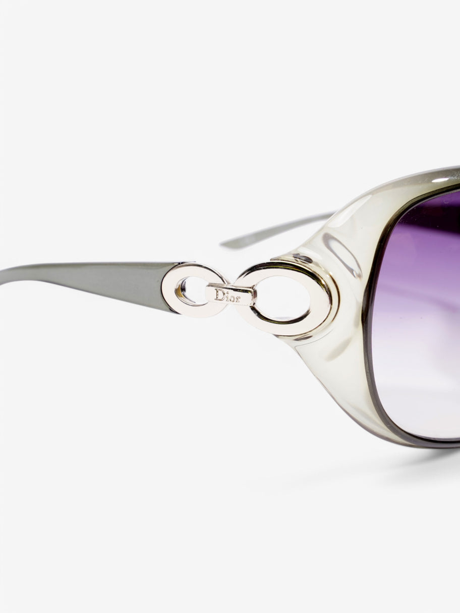 Christian Dior Circle Link Sunglasses Light Green / Silver Acetate 105cm Image 6