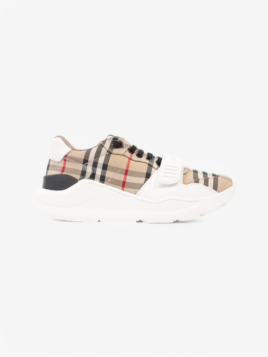 Burberry Ramsey Sneakers White  / Beige Checkered Canvas EU 39 UK 6 Image 1