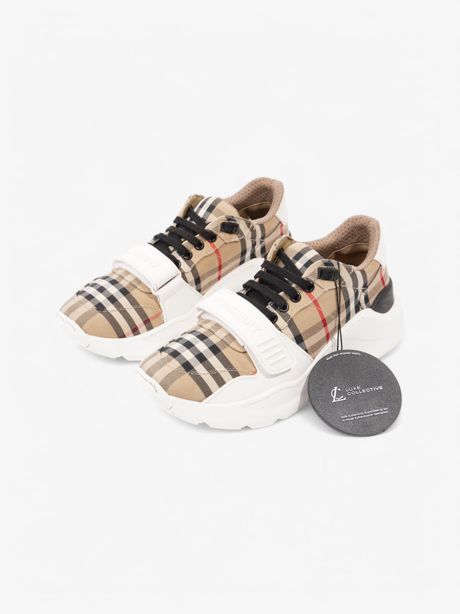 Burberry Ramsey Sneakers White  / Beige Checkered Canvas EU 39 UK 6 Image 10