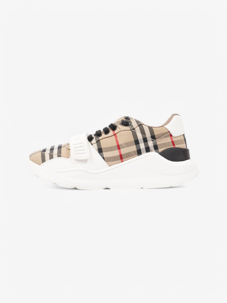 Burberry Ramsey Sneakers White  / Beige Checkered Canvas EU 39 UK 6 Image 5