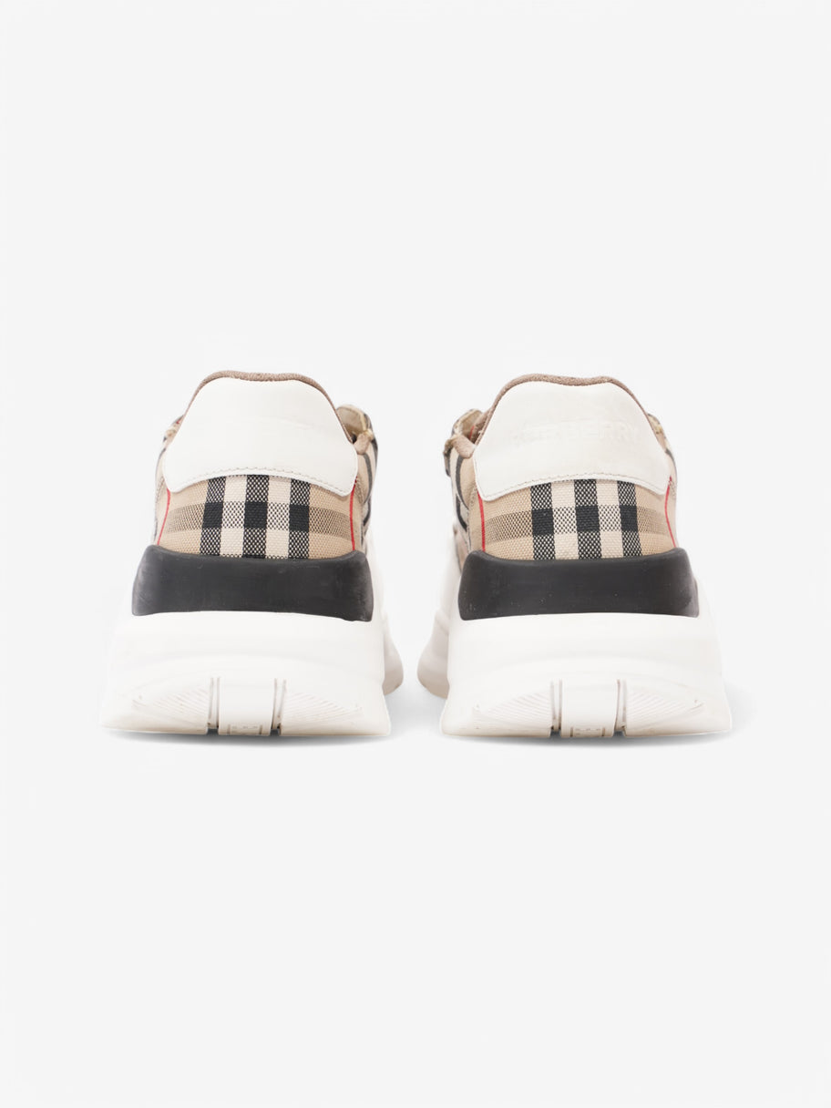 Burberry Ramsey Sneakers White  / Beige Checkered Canvas EU 39 UK 6 Image 6
