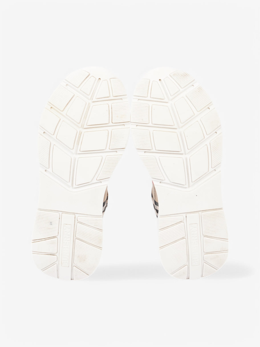 Burberry Ramsey Sneakers White  / Beige Checkered Canvas EU 39 UK 6 Image 7