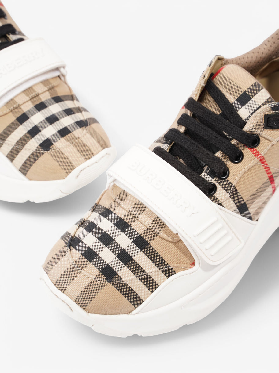 Burberry Ramsey Sneakers White  / Beige Checkered Canvas EU 39 UK 6 Image 9