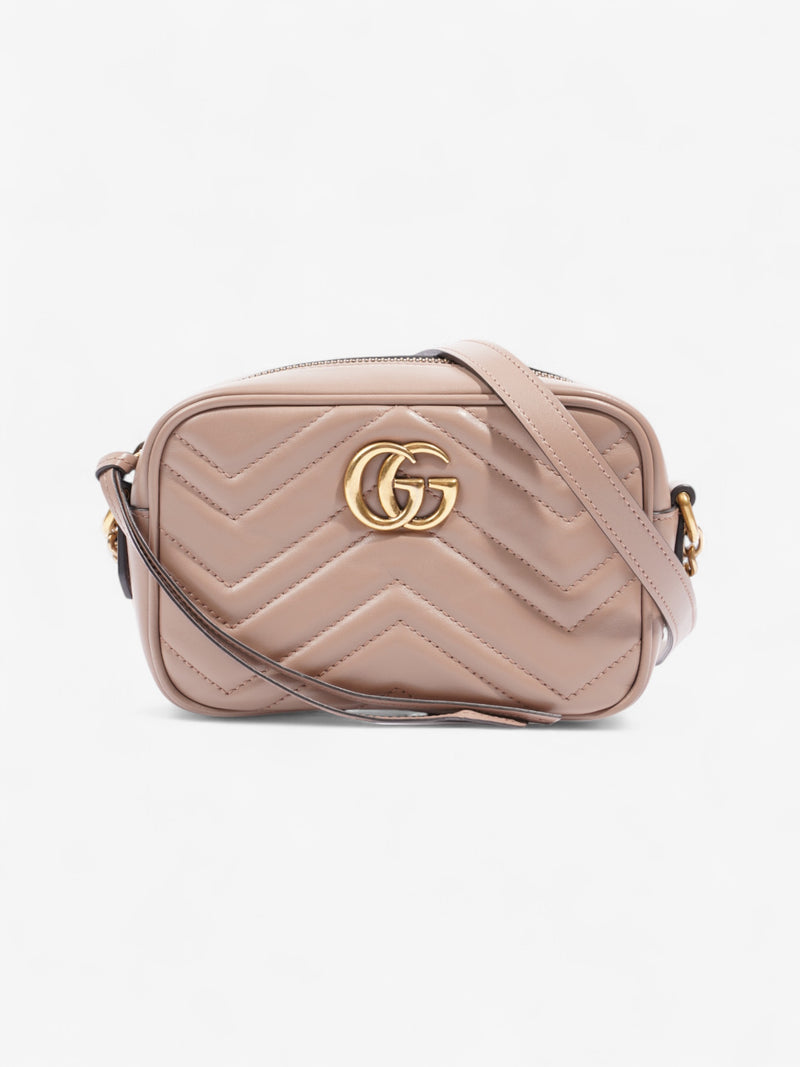  Gucci Marmont Zip Dusty Pink Matelasse Leather Mini