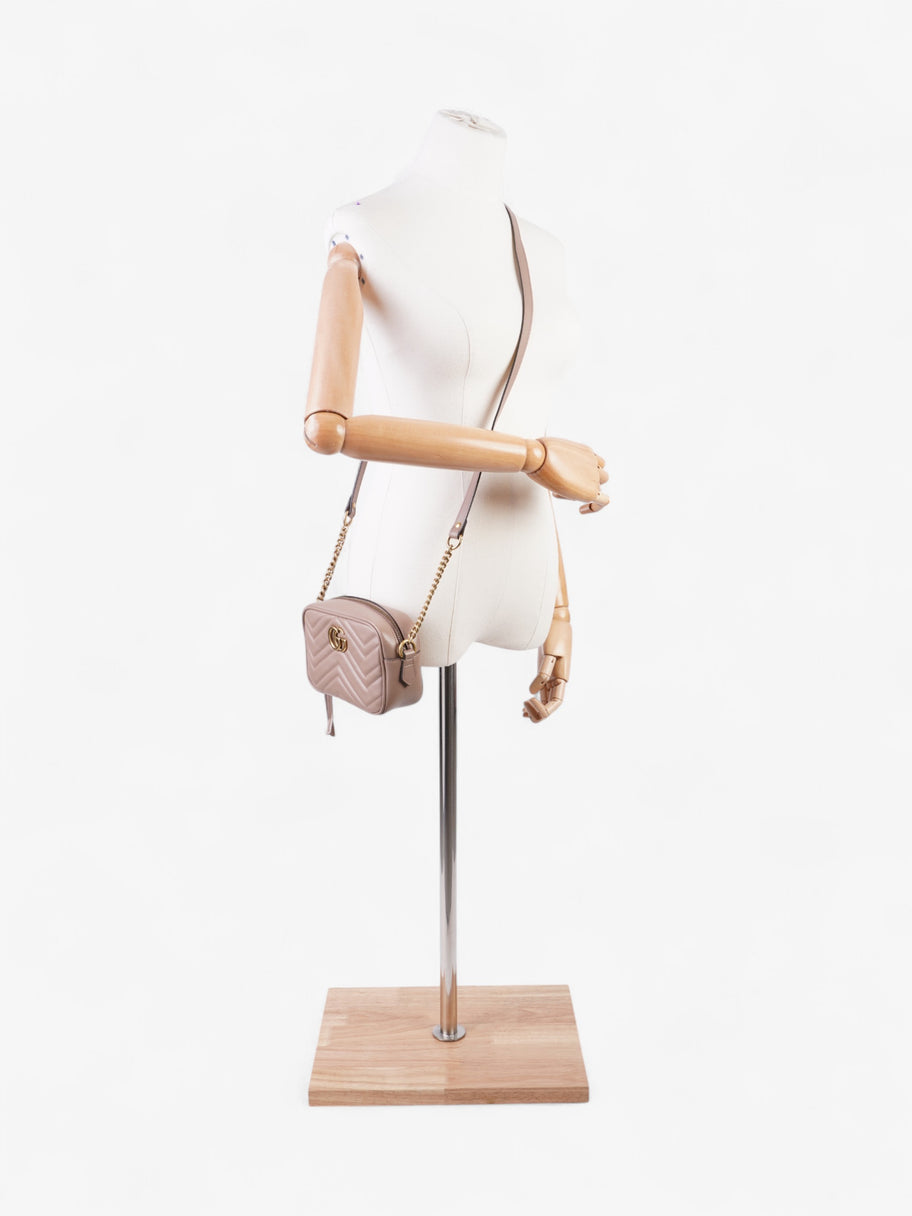 Gucci Marmont Zip Dusty Pink Matelasse Leather Mini Image 2