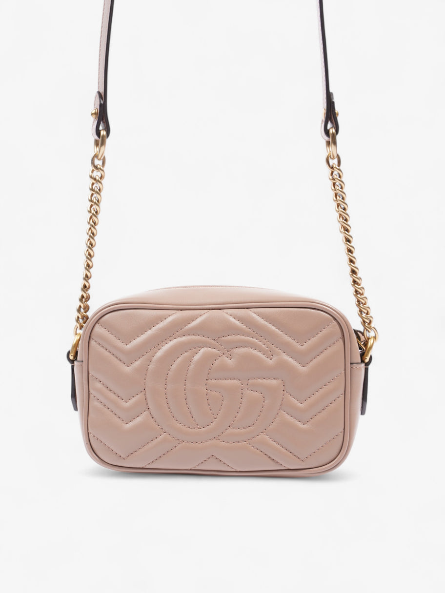 Gucci Marmont Zip Dusty Pink Matelasse Leather Mini Image 4