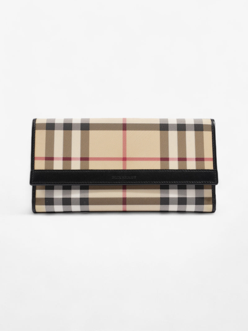  Burberry Long Wallet Nova Check / Black Nylon