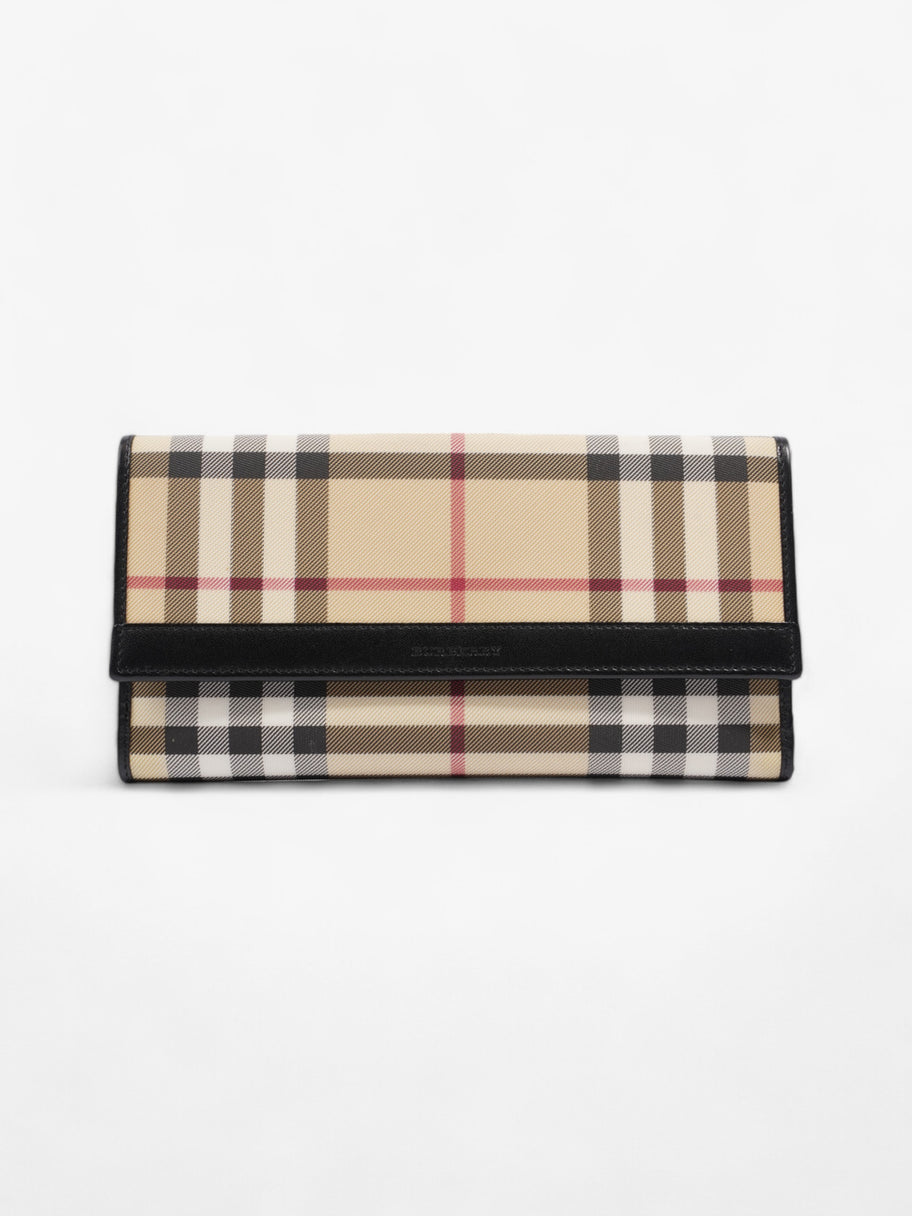 Burberry Long Wallet Nova Check / Black Nylon Image 1