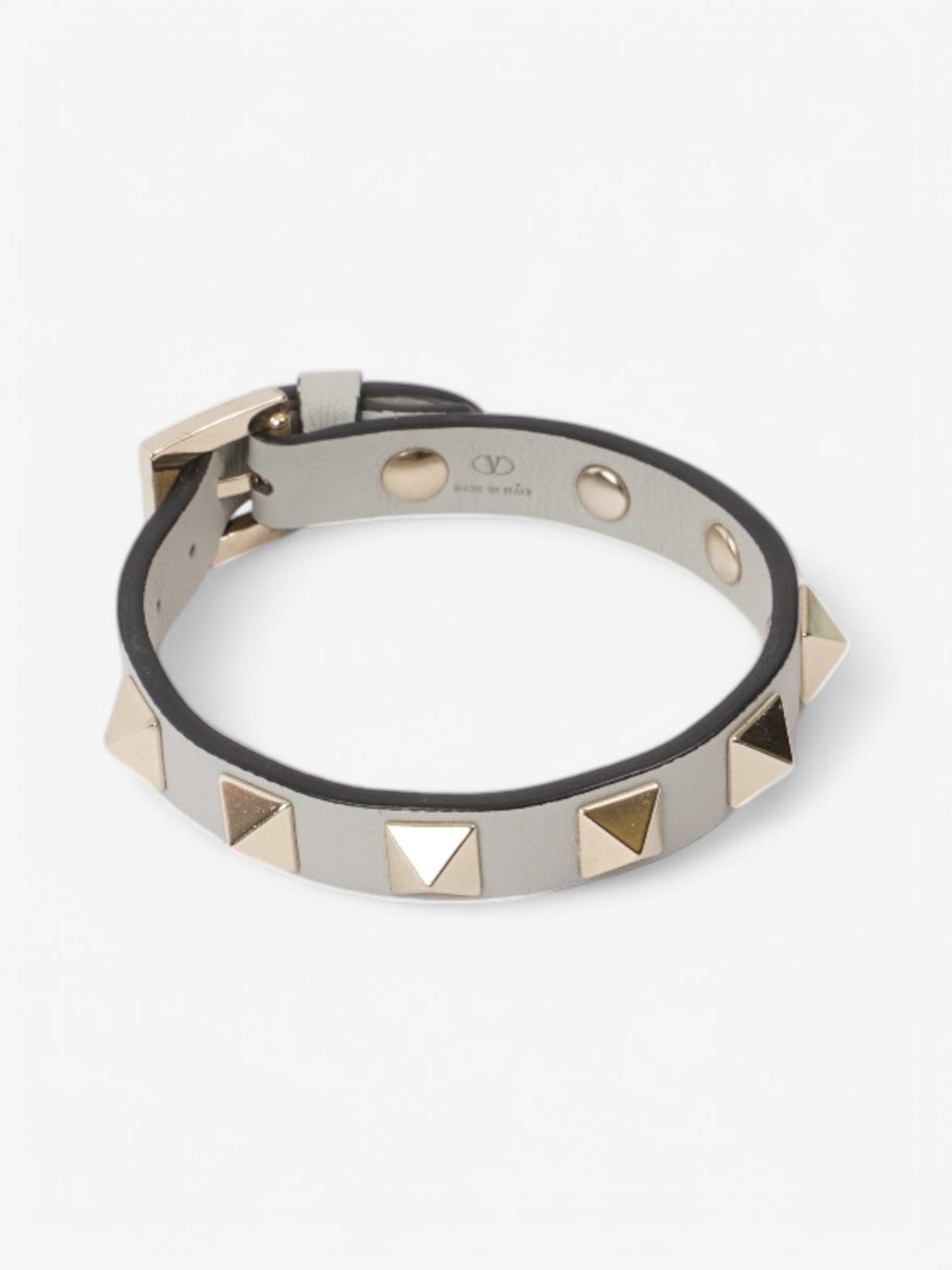 Valentino Rockstud Bracelet Grey Leather Image 2