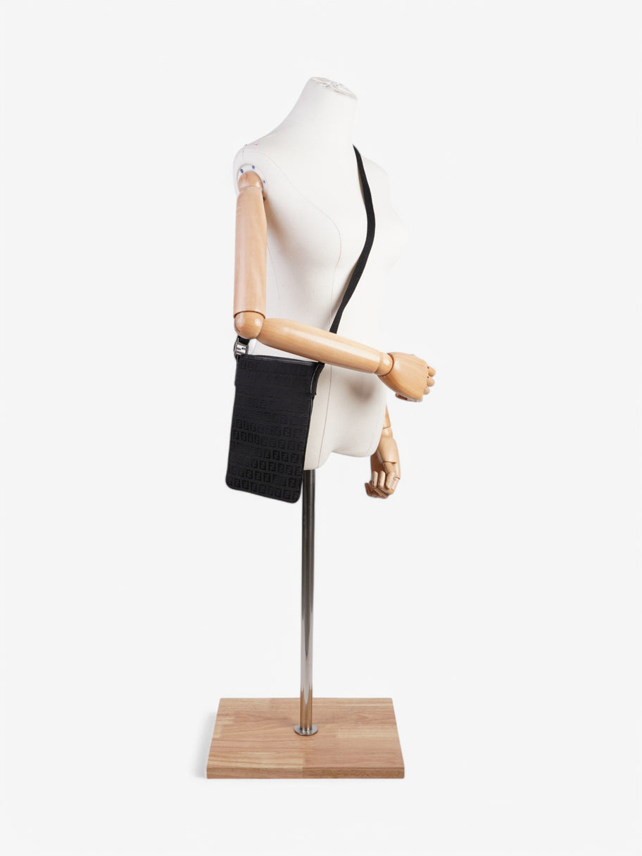 Fendi FF Messenger Bag Black Canvas Image 2