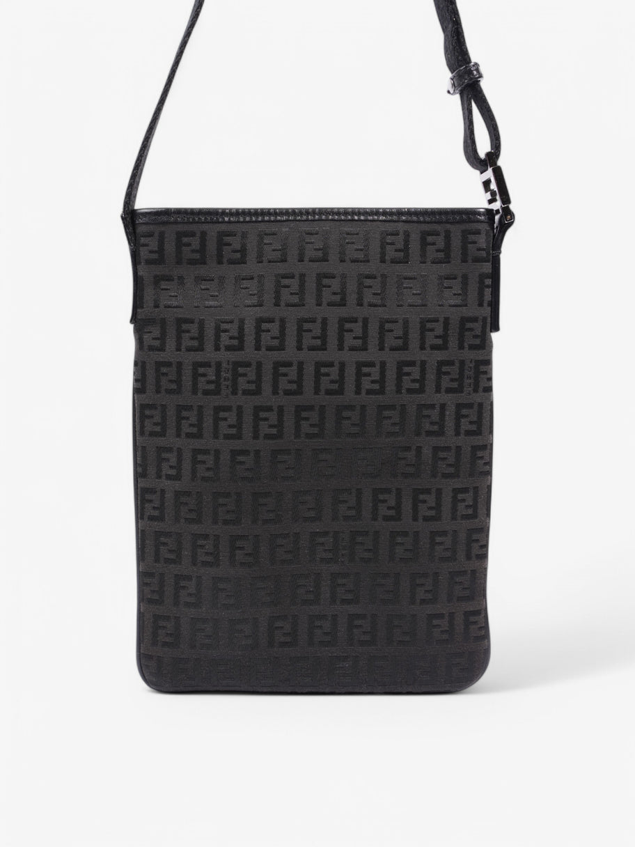 Fendi FF Messenger Bag Black Canvas Image 4
